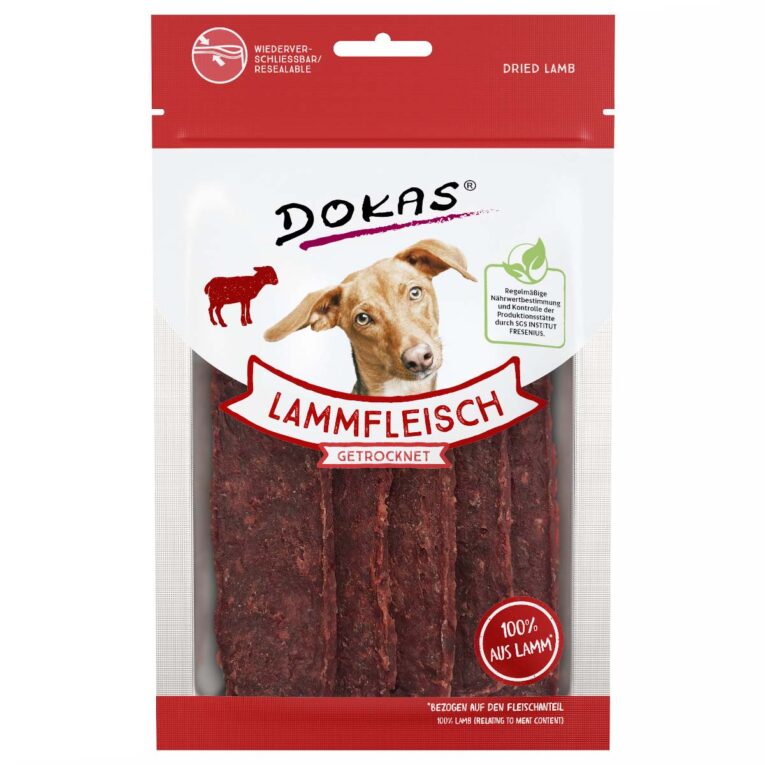 Günstig Dokas Hundesnack Lammfleisch getrocknet 6x70g i mPreisvergleich in unserem Onlineshop auf Hundeliebe-shop.de kaufen.