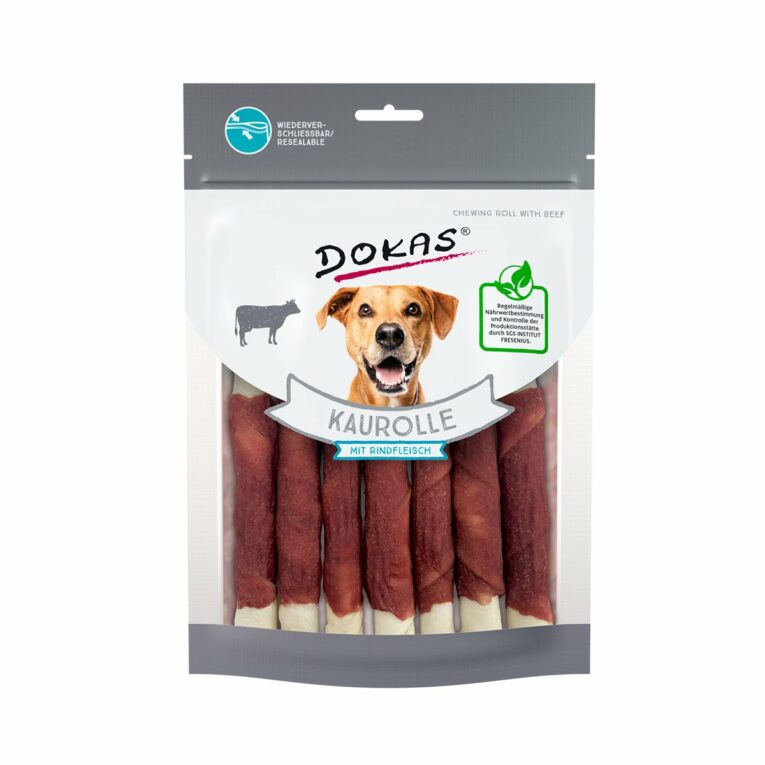 Günstig Dokas Kaurolle mit Rindfleisch 190g i mPreisvergleich in unserem Onlineshop auf Hundeliebe-shop.de kaufen.