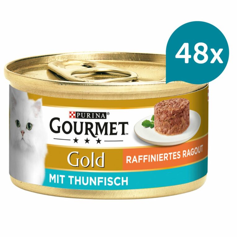 Günstig GOURMET Gold Raffiniertes Ragout mit Thunfisch 48x85g i mPreisvergleich in unserem Onlineshop auf Hundeliebe-shop.de kaufen.