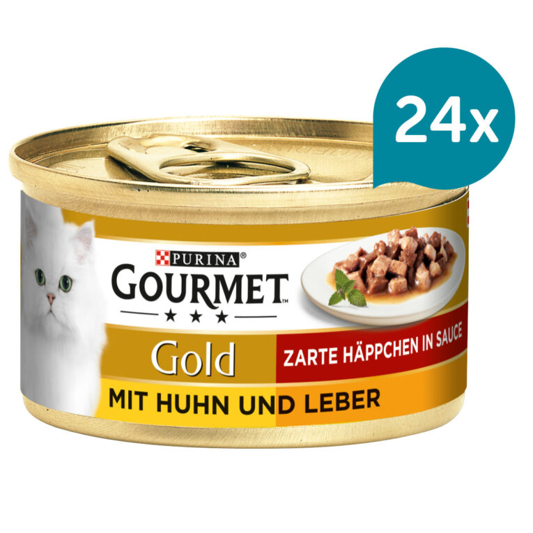 Günstig GOURMET Gold Zarte Häppchen in Sauce mit Huhn und Leber 24x85g i mPreisvergleich in unserem Onlineshop auf Hundeliebe-shop.de kaufen.