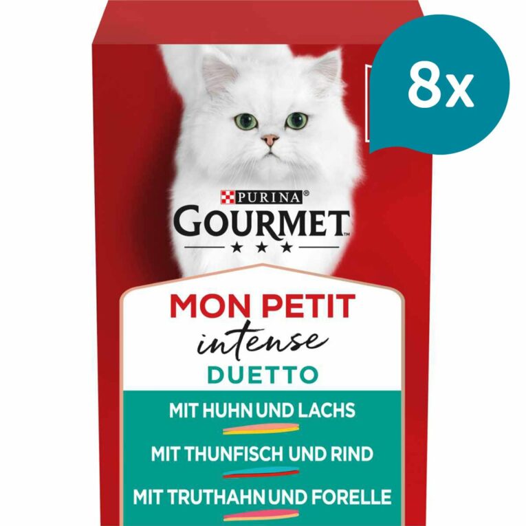 Günstig GOURMET Mon Petit Duetto Sorten-Mix mit Fisch 48x50g i mPreisvergleich in unserem Onlineshop auf Hundeliebe-shop.de kaufen.