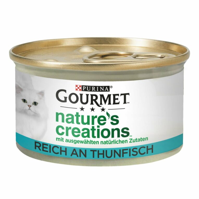 Günstig GOURMET Nature’s Creations in Gelee naturbelassen Thunfisch 48x85g i mPreisvergleich in unserem Onlineshop auf Hundeliebe-shop.de kaufen.