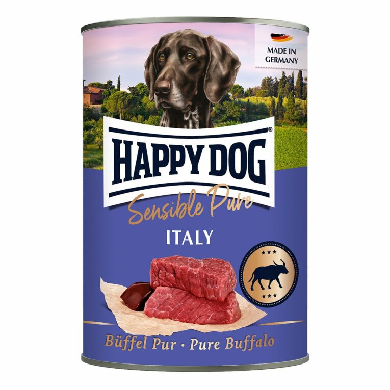 Günstig Happy Dog Sensible Pure Italy (Büffel) 12x400g i mPreisvergleich in unserem Onlineshop auf Hundeliebe-shop.de kaufen.