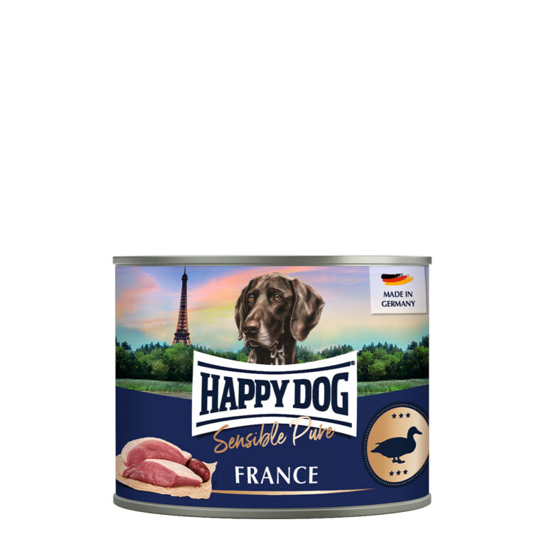 Günstig Happy Dog Sensible Pure France (Ente) 12x200g i mPreisvergleich in unserem Onlineshop auf Hundeliebe-shop.de kaufen.