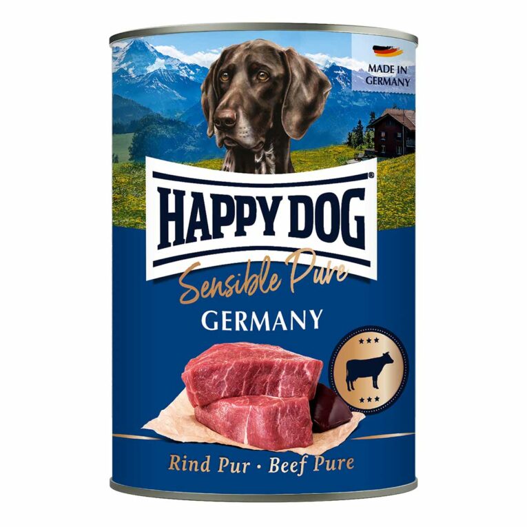 Günstig Happy Dog Sensible Pure Germany (Rind) 12x400g i mPreisvergleich in unserem Onlineshop auf Hundeliebe-shop.de kaufen.