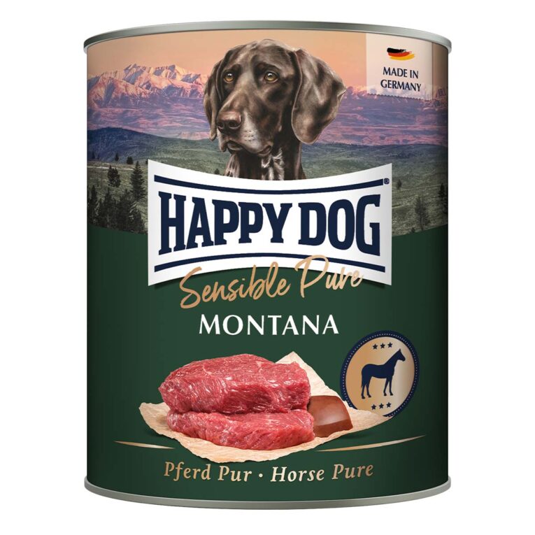 Günstig Happy Dog Sensible Pure Montana (Pferd) 6x800g i mPreisvergleich in unserem Onlineshop auf Hundeliebe-shop.de kaufen.