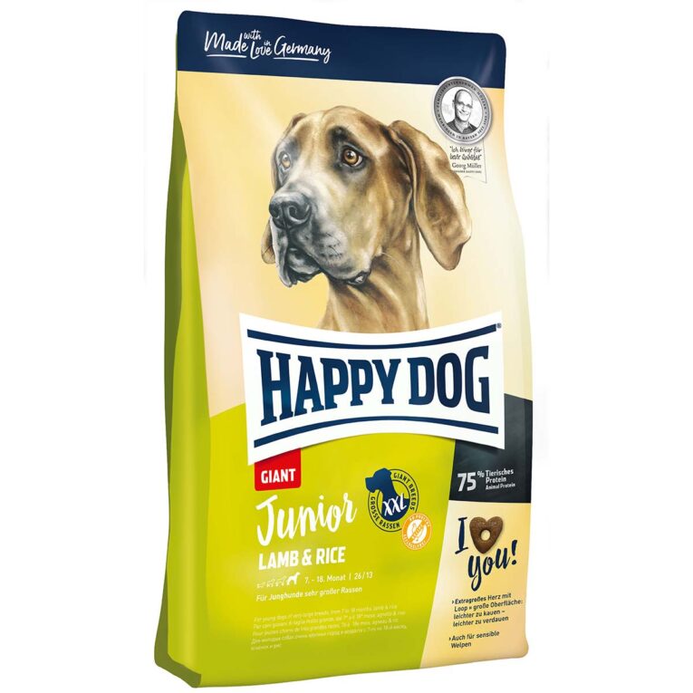 Günstig Happy Dog Supreme Junior Giant Lamb & Rice 15kg i mPreisvergleich in unserem Onlineshop auf Hundeliebe-shop.de kaufen.