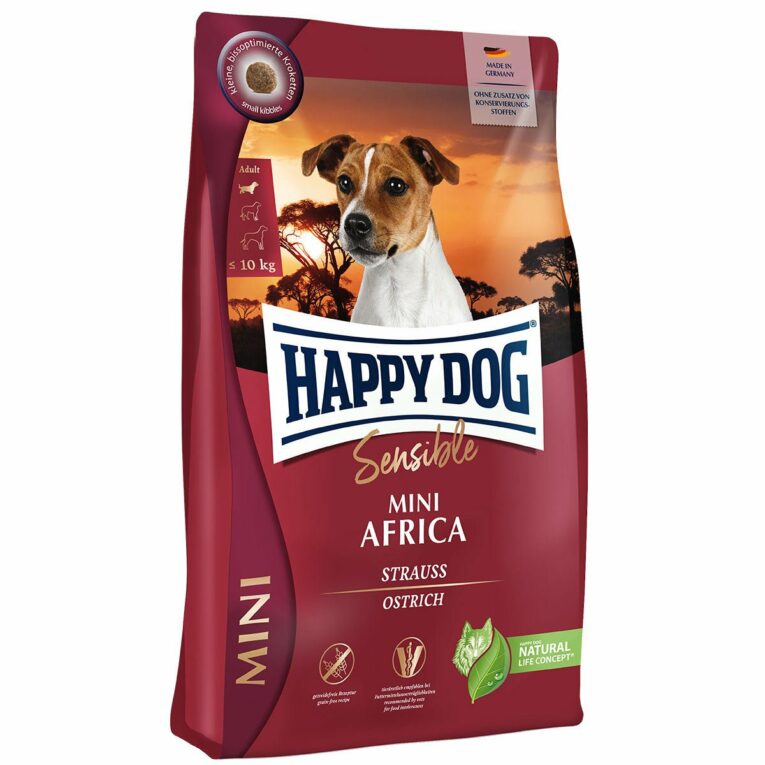 Günstig Happy Dog Sensible Mini Africa 800g i mPreisvergleich in unserem Onlineshop auf Hundeliebe-shop.de kaufen.