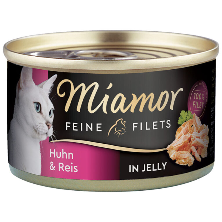 Günstig Miamor Feine Filets in Jelly Huhn und Reis 100g Dose 48x100g i mPreisvergleich in unserem Onlineshop auf Hundeliebe-shop.de kaufen.