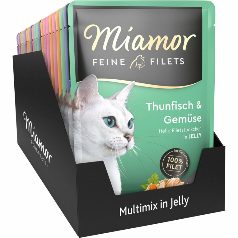 Günstig Miamor Feine Filets in Jelly Mixtray Pouch 48x100g i mPreisvergleich in unserem Onlineshop auf Hundeliebe-shop.de kaufen.
