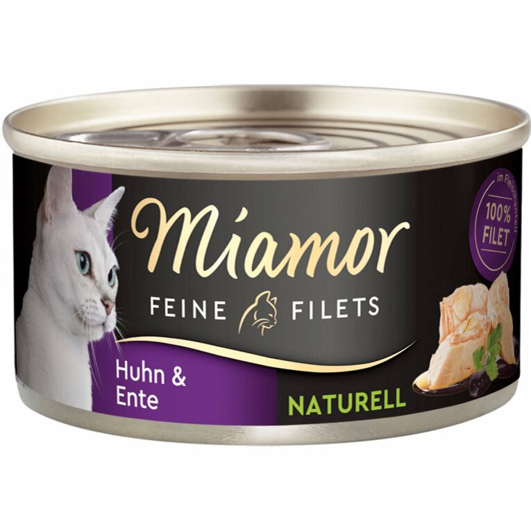 Günstig Miamor Feine Filets Naturell Huhn & Ente 48x80g i mPreisvergleich in unserem Onlineshop auf Hundeliebe-shop.de kaufen.