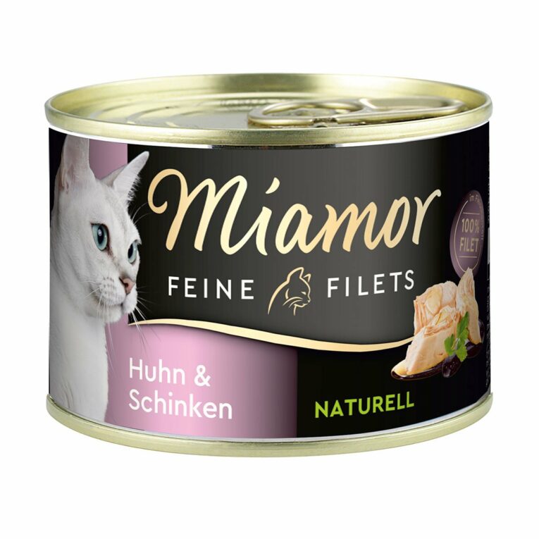 Günstig Miamor Feine Filets Naturell Huhn & Schinken 12x156g i mPreisvergleich in unserem Onlineshop auf Hundeliebe-shop.de kaufen.