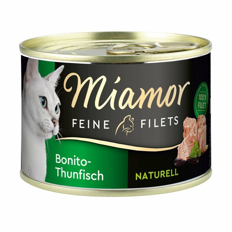 Günstig MIAMOR Nassfutter Feine Filets Naturelle Bonito-Thunfisch 24x156g i mPreisvergleich in unserem Onlineshop auf Hundeliebe-shop.de kaufen.