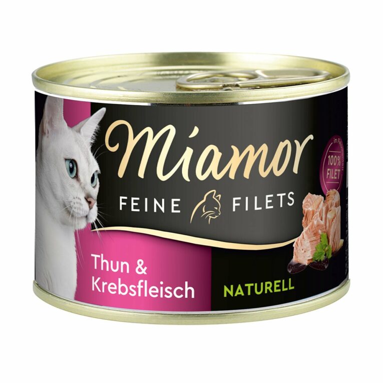 Günstig MIAMOR Nassfutter Feine Filets Naturelle Thun und Krebsfleisch 24x156g i mPreisvergleich in unserem Onlineshop auf Hundeliebe-shop.de kaufen.