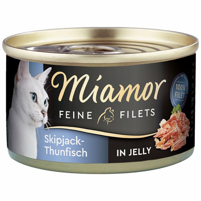 Günstig Miamor Feine Filets Skipjack-Thunfisch in Jelly 48x100g i mPreisvergleich in unserem Onlineshop auf Hundeliebe-shop.de kaufen.