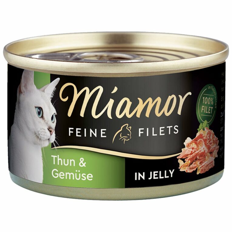 Günstig Miamor Katzenfutter Feine Filets in Jelly Thunfisch und Gemüse 48x100g i mPreisvergleich in unserem Onlineshop auf Hundeliebe-shop.de kaufen.