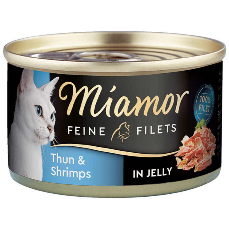 Günstig Miamor Feine Filets in Jelly Thunfisch und Shrimps 100g Dose 48x100g i mPreisvergleich in unserem Onlineshop auf Hundeliebe-shop.de kaufen.