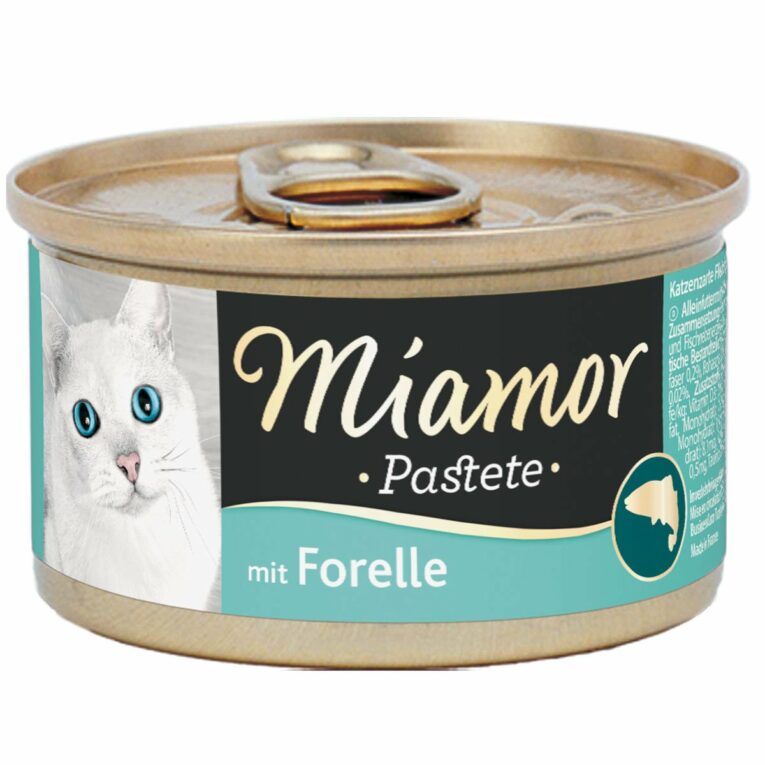 Günstig Miamor zarte Fleischpastete mit Forelle 12x85g i mPreisvergleich in unserem Onlineshop auf Hundeliebe-shop.de kaufen.