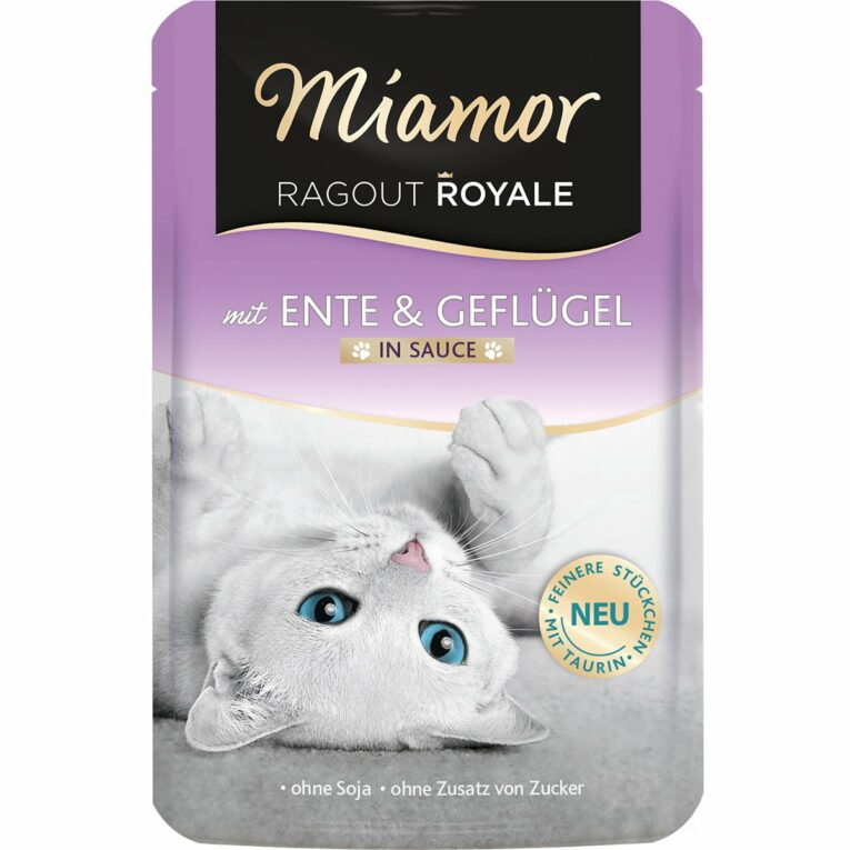 Günstig Miamor Ragout Royale Ente & Geflügel in Sauce 44x100g i mPreisvergleich in unserem Onlineshop auf Hundeliebe-shop.de kaufen.