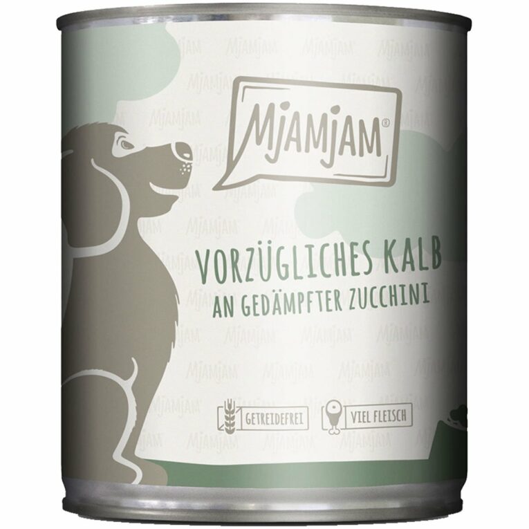 Günstig MjAMjAM vorzügliches Kalb an gedämpfter Zucchini 6x800g i mPreisvergleich in unserem Onlineshop auf Hundeliebe-shop.de kaufen.