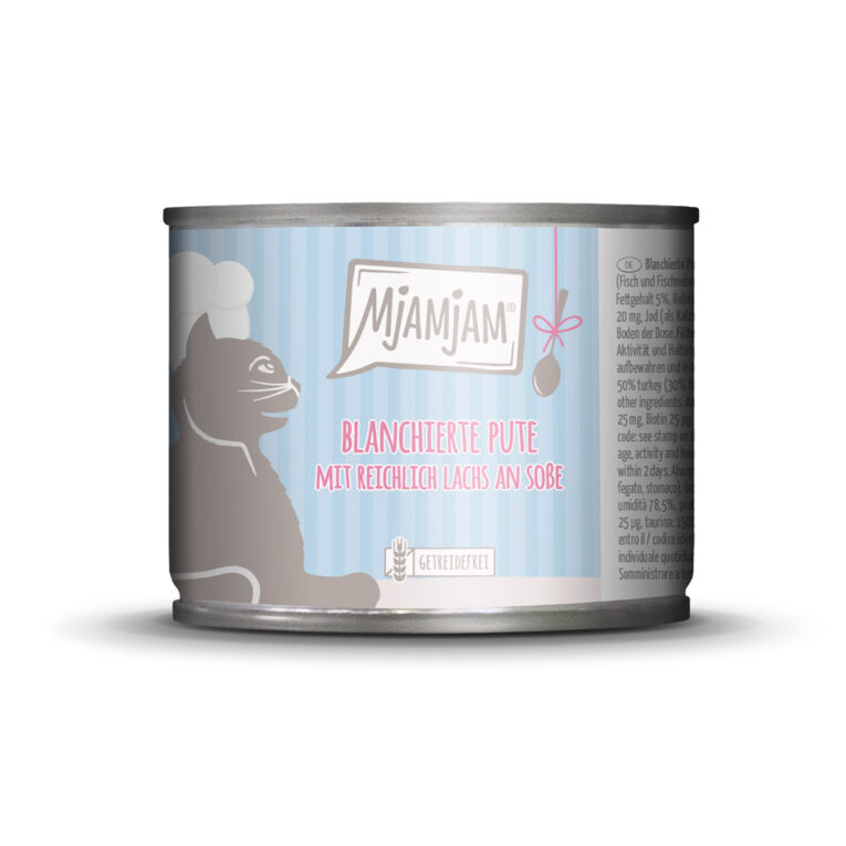Günstig MjAMjAM blanchierte Pute mit Lachs an Soße 6x185g i mPreisvergleich in unserem Onlineshop auf Hundeliebe-shop.de kaufen.