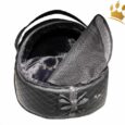 Hundeautositz Luxury Car Drive Black Silver Bow