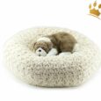 Hundebett Donut Round Frosted Camel Curl