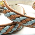 Hundehalsband Empire Double Blue-Cognac