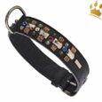 Malucchi Hundehalsband Petra 4cm Schwarz