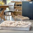 Hundebett mit Decke Beige