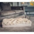 Hundebett mit Decke Beige