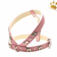 Mopsgeschirr Leder Deluxe Rosa Pearl