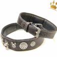 Malucchi Hundehalsband Imperial Bulldogge Schwarz