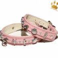 Hundehalsband Leder Meeresbrise Rosa