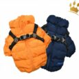 Puppia Hundemantel mit integriertem Hundegeschirr Blau