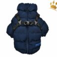 Puppia Hundemantel mit integriertem Hundegeschirr Blau