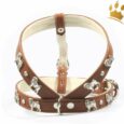 Mopsgeschirr Leder Deluxe Braun