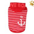 Puppia Kapuzenshirt Love Boat Rot