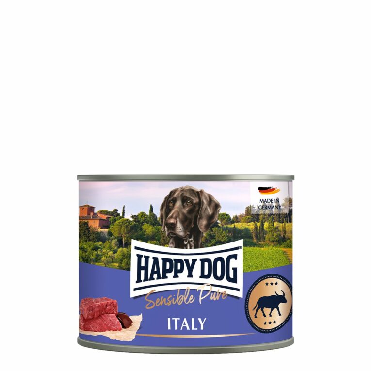 Günstig Happy Dog Sensible Pure Italy (Büffel) 12x200g i mPreisvergleich in unserem Onlineshop auf Hundeliebe-shop.de kaufen.