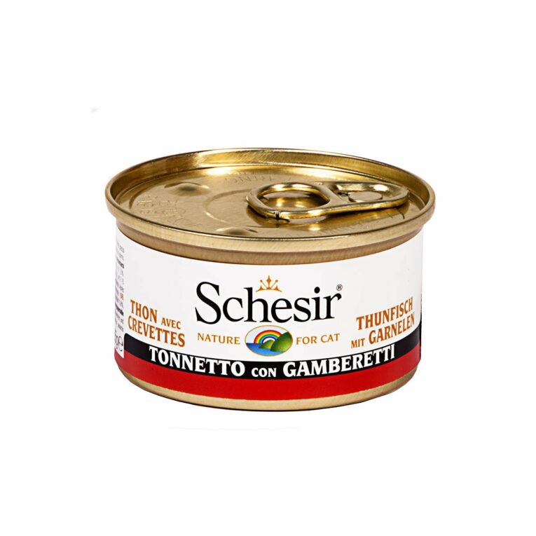Günstig Schesir Katzenfutter in Gelee Thunfisch mit Garnelen 24x85g i mPreisvergleich in unserem Onlineshop auf Hundeliebe-shop.de kaufen.