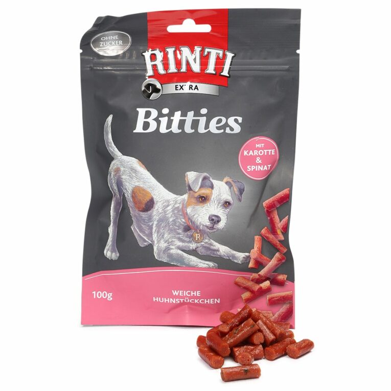 Günstig Rinti Extra Bitties mit Karotten und Spinat 6x100g i mPreisvergleich in unserem Onlineshop auf Hundeliebe-shop.de kaufen.