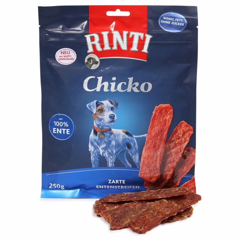 Günstig Rinti Hundesnack Extra Chicko Ente 100% Fleisch 250g i mPreisvergleich in unserem Onlineshop auf Hundeliebe-shop.de kaufen.