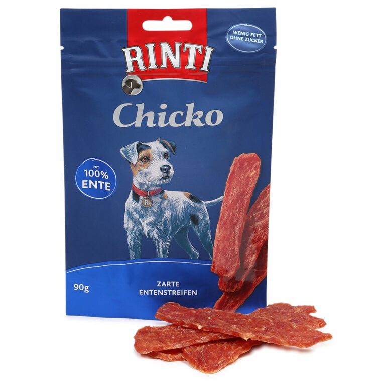 Günstig Rinti Hundesnack Extra Chicko Ente 100% Fleisch 4x90g i mPreisvergleich in unserem Onlineshop auf Hundeliebe-shop.de kaufen.