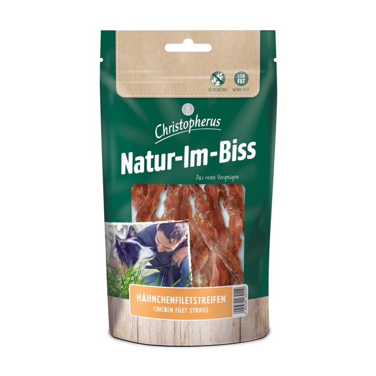 Günstig Christopherus Natur-Im-Biss Hähnchenfiletstreifen 3x70g i mPreisvergleich in unserem Onlineshop auf Hundeliebe-shop.de kaufen.
