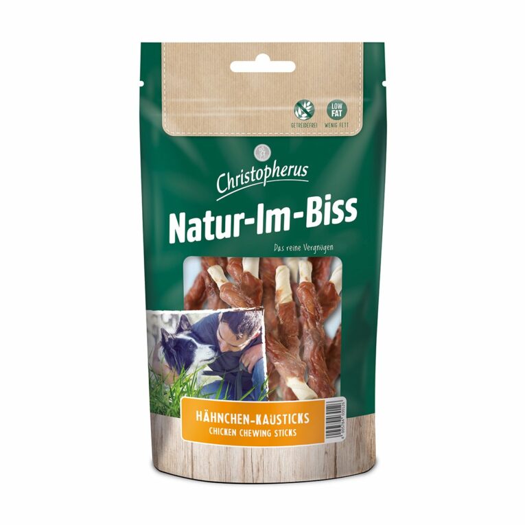 Günstig Christopherus Natur-Im-Biss Hähnchen-Kausticks 3×70 g i mPreisvergleich in unserem Onlineshop auf Hundeliebe-shop.de kaufen.