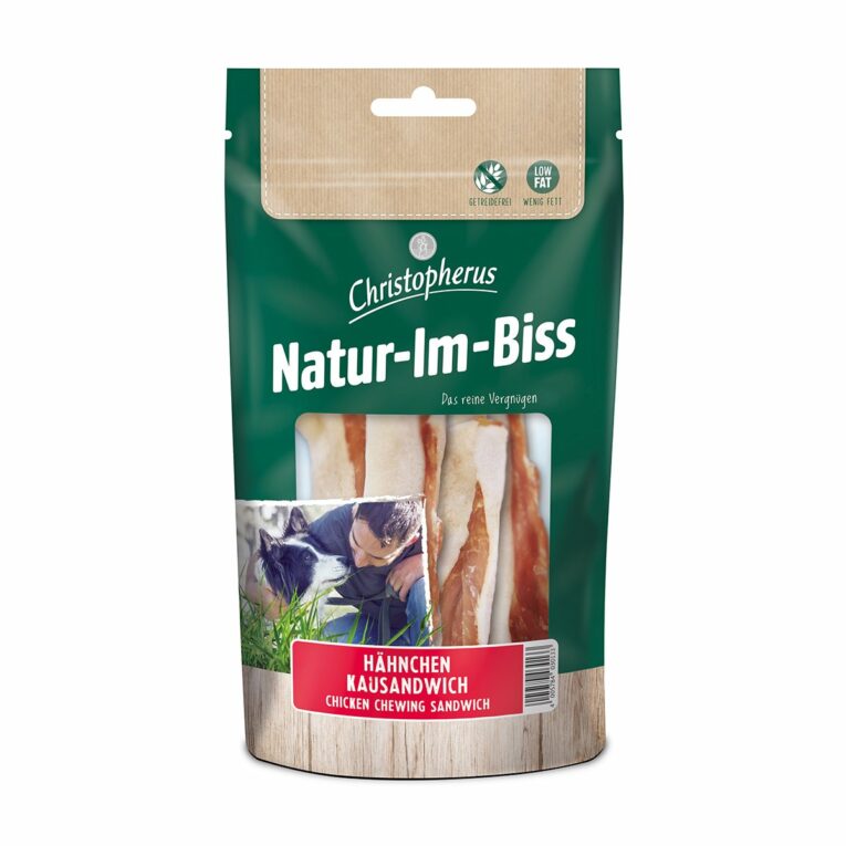 Günstig Christopherus Natur-Im-Biss Kausandwich 3x70g i mPreisvergleich in unserem Onlineshop auf Hundeliebe-shop.de kaufen.