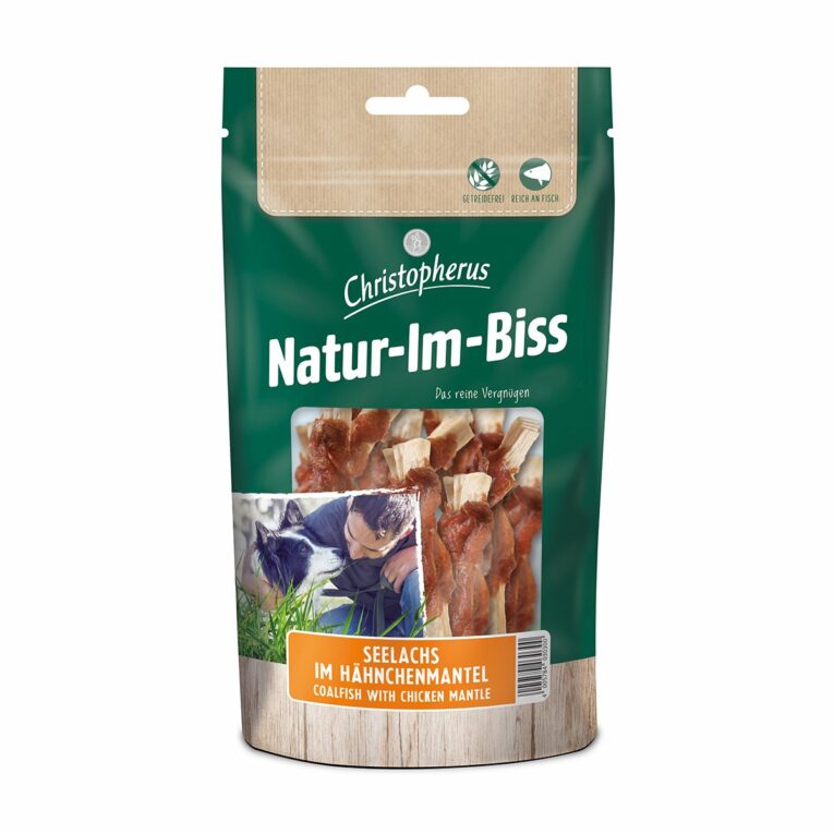 Günstig Christopherus Natur-Im-Biss Seelachs im Hähnchenmantel 3x70g i mPreisvergleich in unserem Onlineshop auf Hundeliebe-shop.de kaufen.