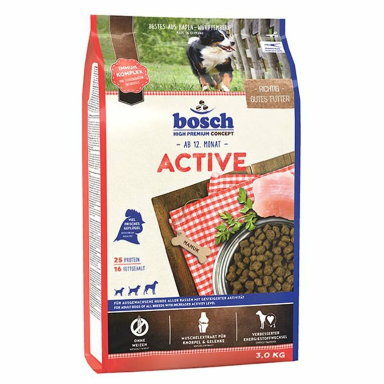 Günstig Bosch Hundefutter Active 2x15kg i mPreisvergleich in unserem Onlineshop auf Hundeliebe-shop.de kaufen.