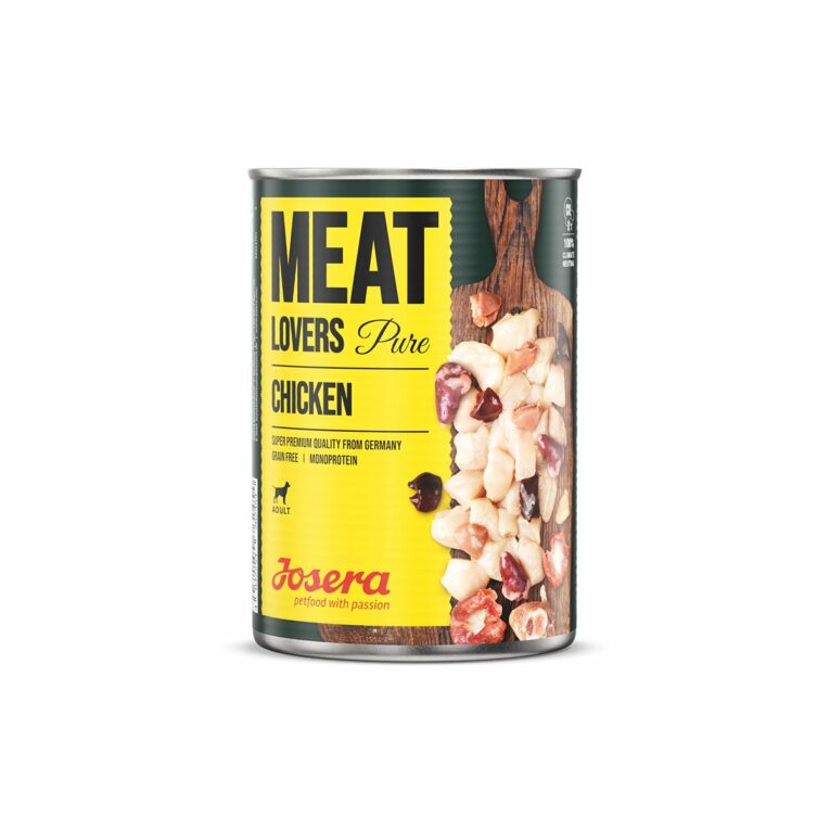 Günstig Josera Meat Lovers Pure Chicken 6x400g i mPreisvergleich in unserem Onlineshop auf Hundeliebe-shop.de kaufen.