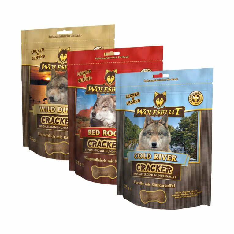 Günstig Wolfsblut Cracker Probierpaket 3x225g i mPreisvergleich in unserem Onlineshop auf Hundeliebe-shop.de kaufen.